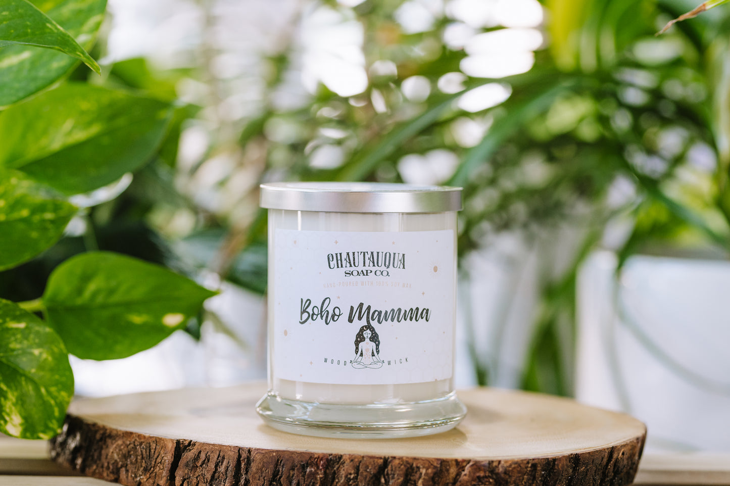 Boho Mamma Wood Wick Soy Wax Candle
