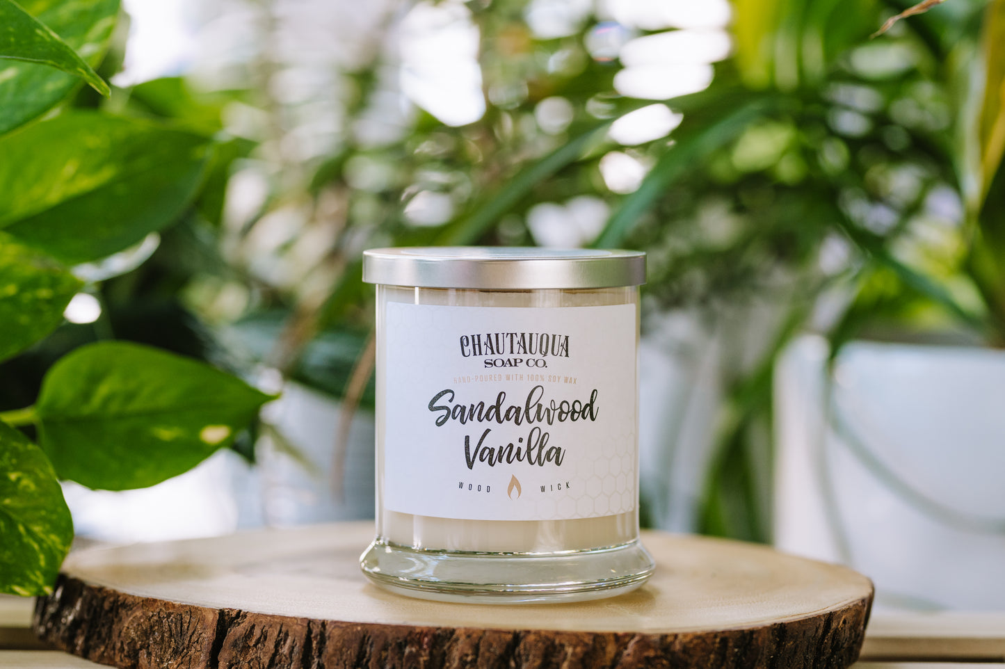 Sandalwood Vanilla Wood Wick Soy Wax Candle