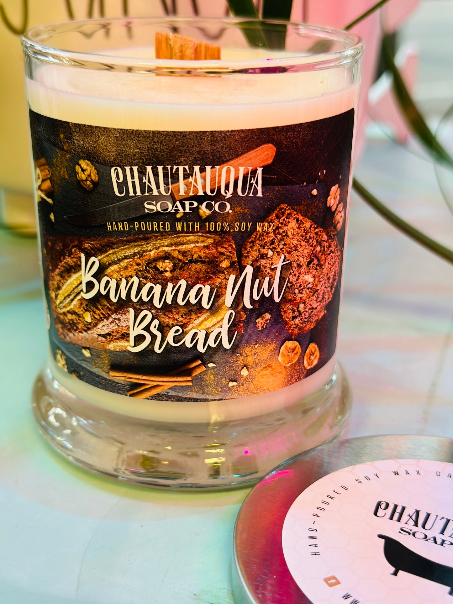 Banana Nut Bread Wood Wick Soy Wax Candle