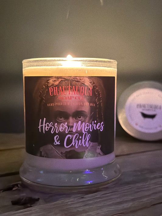Horror Movies & Chill Wood Wick Candle