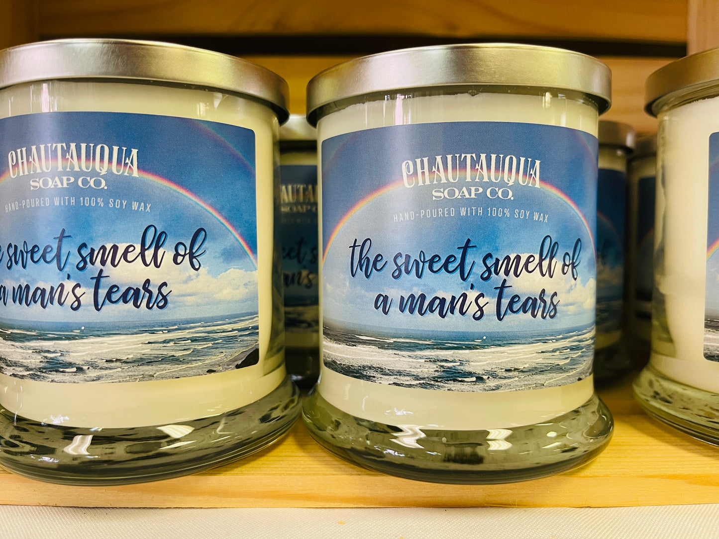 The Sweet Smell of a Man's Tears Wood Wick Candle