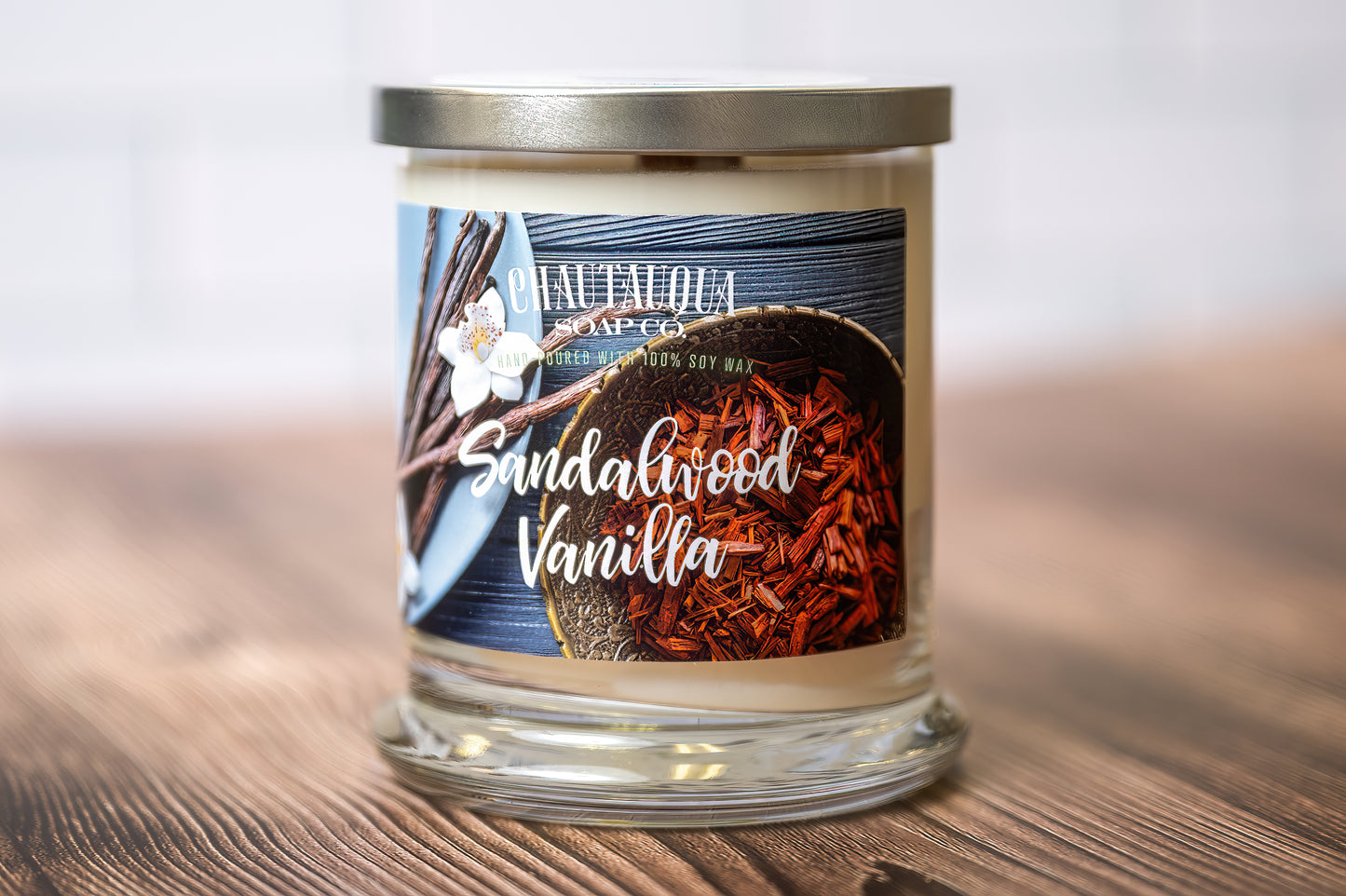 Sandalwood Vanilla Wood Wick Soy Wax Candle