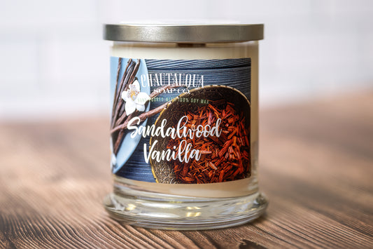 Sandalwood Vanilla Wood Wick Soy Wax Candle