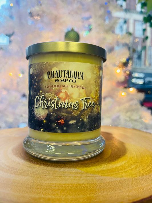 Christmas Tree Wood Wick Candle